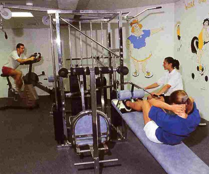 The gym at Les Charrieres