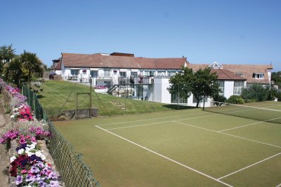 The tennis courts at Les Charrieres